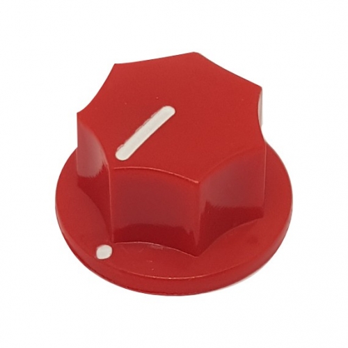 Fluted Knob 20mm Red