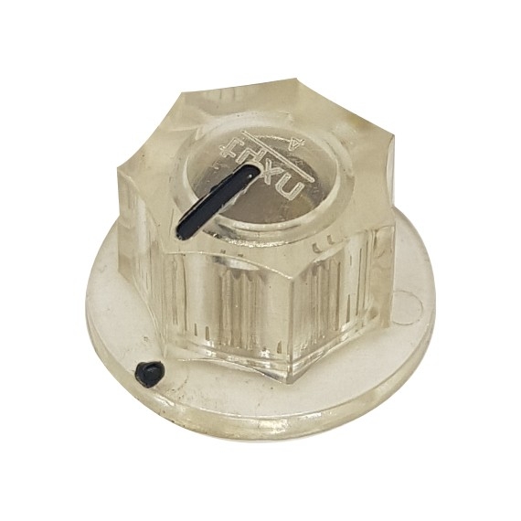 Fluted Knob 20mm Clear