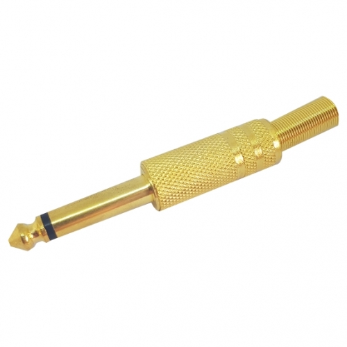 Mono Plug 6.3mm Gold