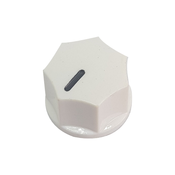 Mini Fluted Knob 15mm Weiß